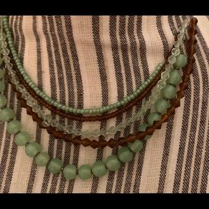 Multi strand beaded necklace